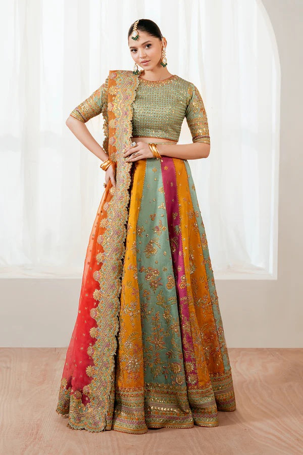 Baroque Luxury Silk Embroidered 3 Piece Unstitched
