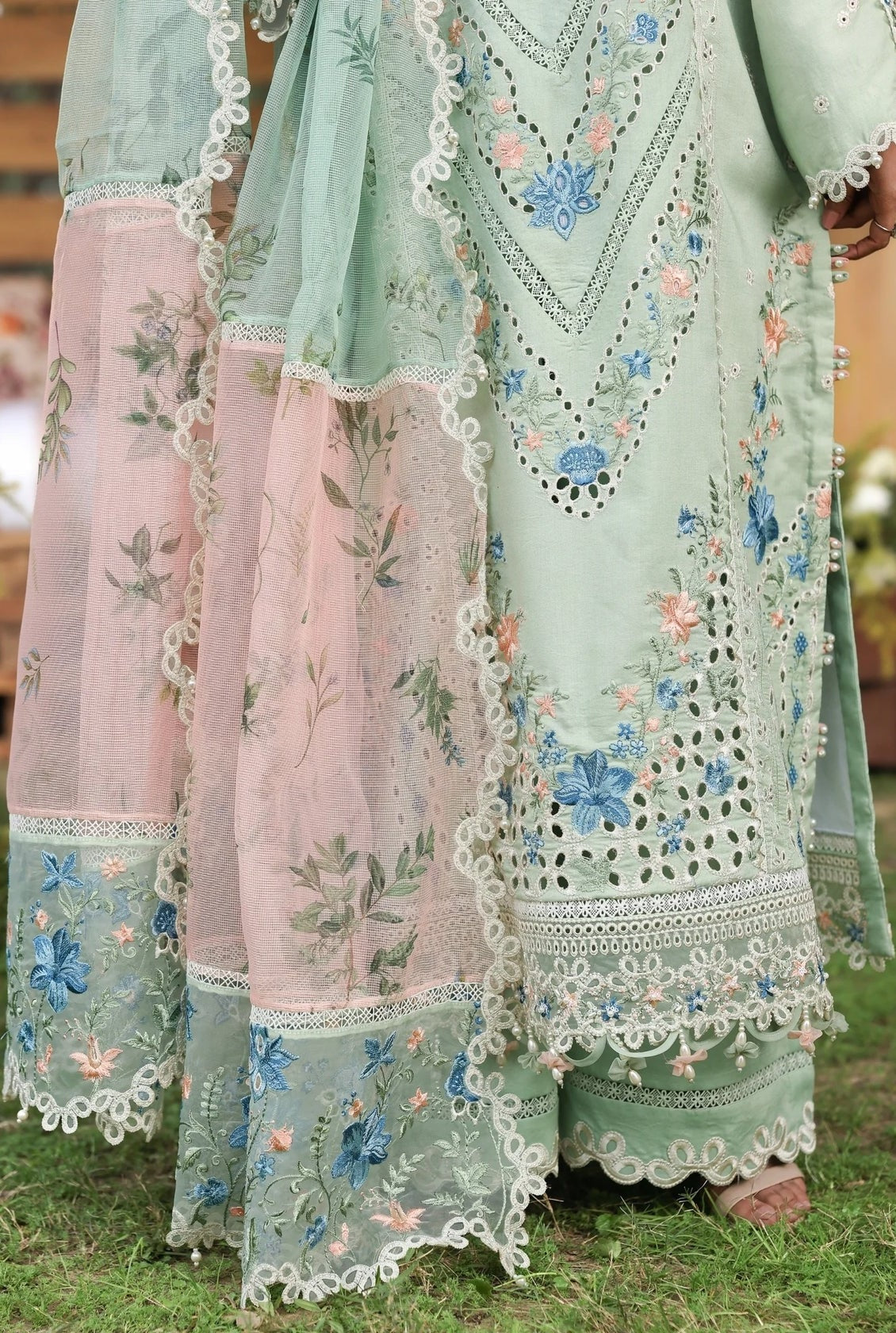 Sardinia - Luxury Lawn Embroidered 3 Piece Unstitched - SUMMER SAGE