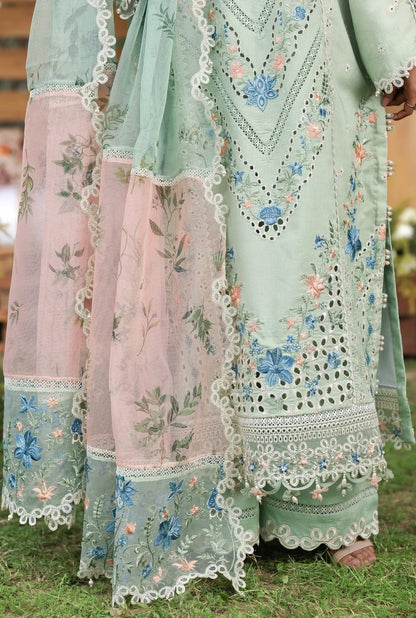 Sardinia - Luxury Lawn Embroidered 3 Piece Unstitched - SUMMER SAGE