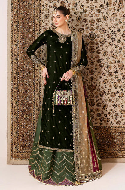 Jazmin Luxury Velvet Embroidered 3 Piece Unstitched - CVF