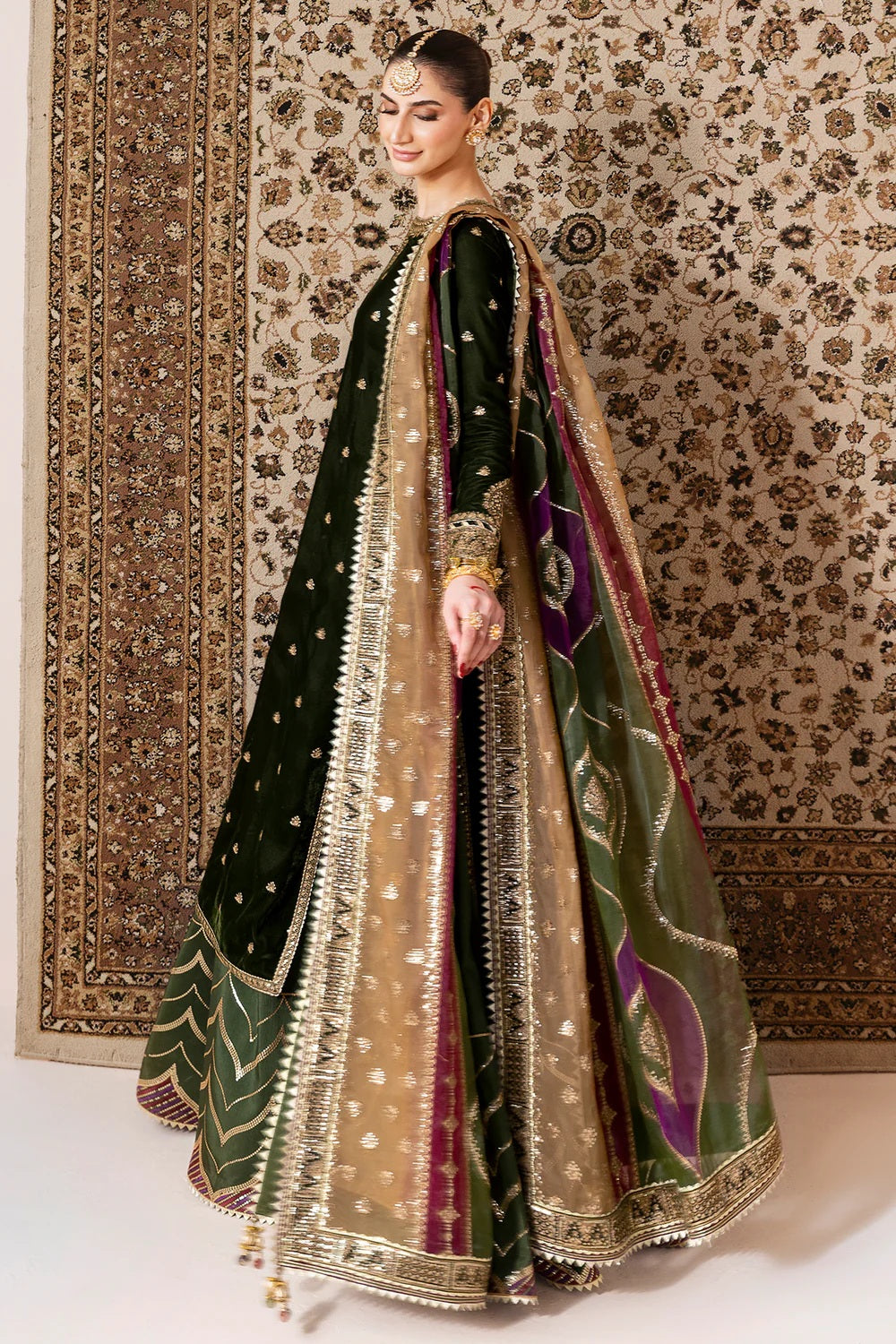 Jazmin Luxury Velvet Embroidered 3 Piece Unstitched - CVF