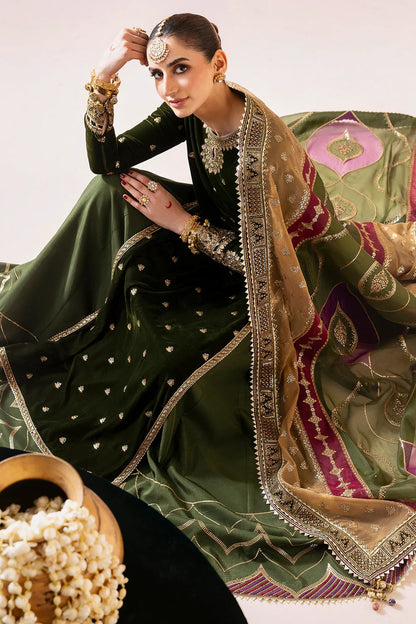 Jazmin Luxury Velvet Embroidered 3 Piece Unstitched - CVF