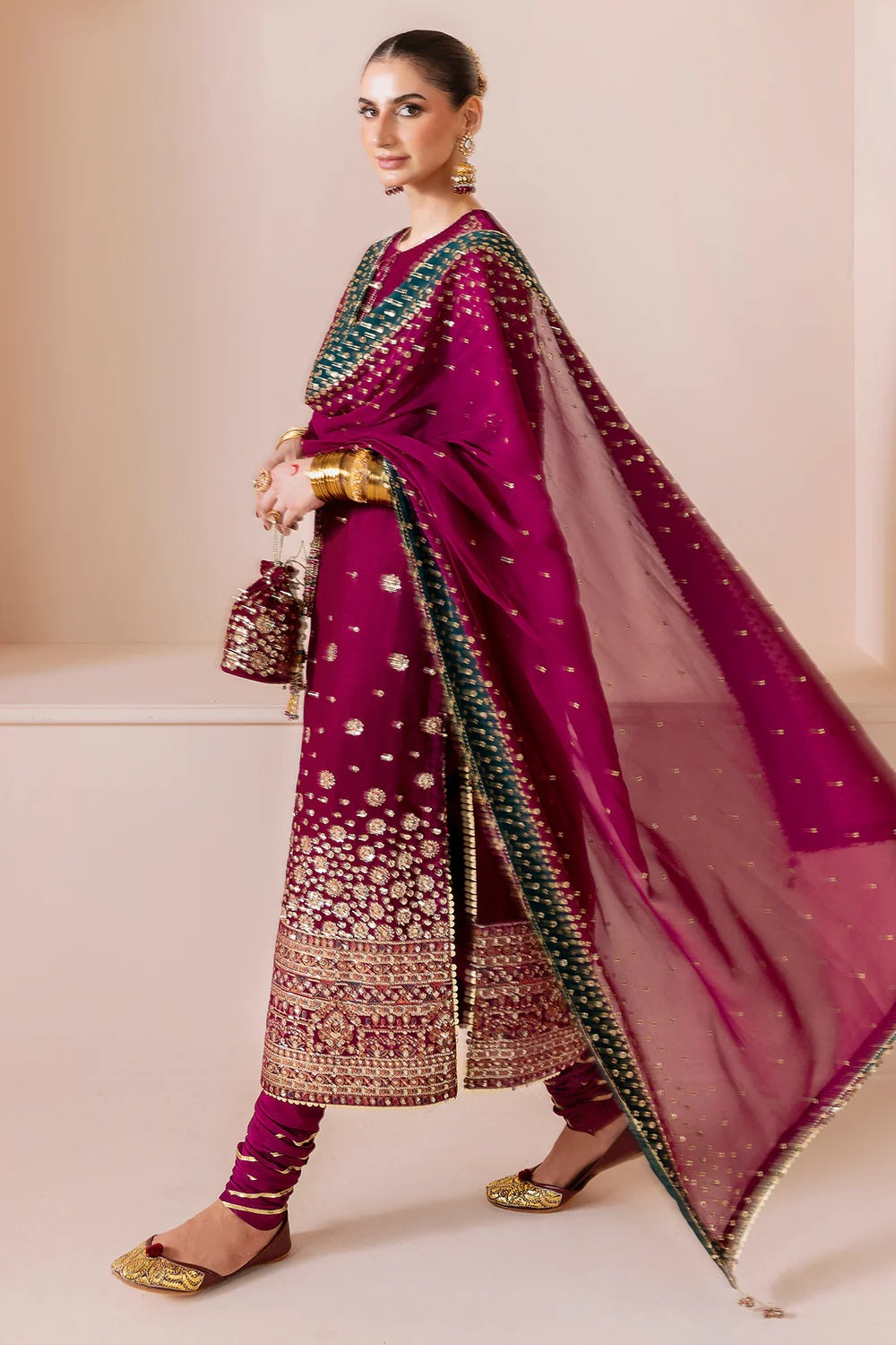 Jazmin Luxury Velvet Embroidered Unstitched 3 Piece - CVF