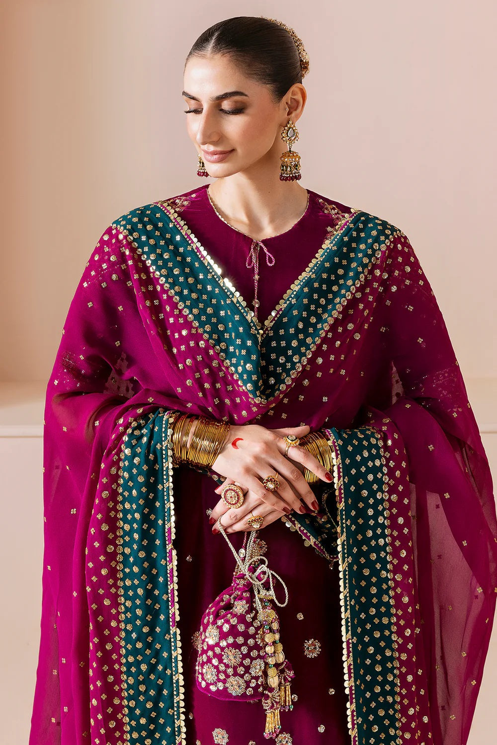 Jazmin Luxury Velvet Embroidered Unstitched 3 Piece - CVF