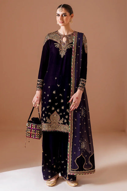 Jazmin Embroidered Velvet Formal 3 Pieces Unstitched CVF Nilofer