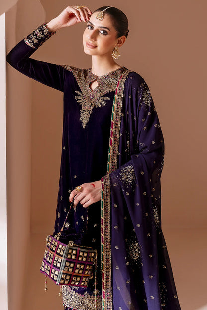Jazmin Embroidered Velvet Formal 3 Pieces Unstitched CVF Nilofer