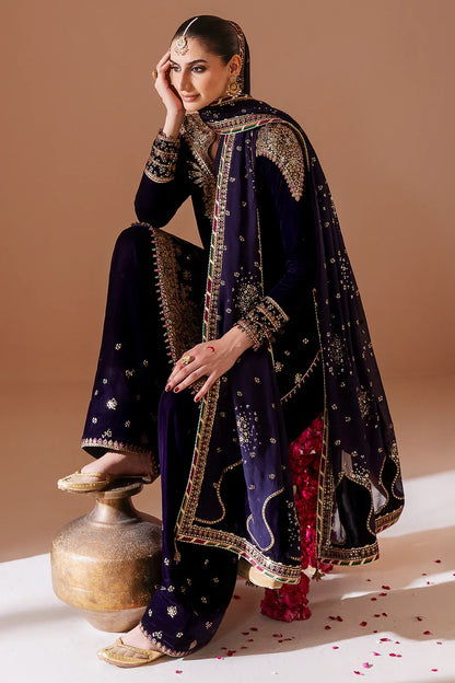 Jazmin Embroidered Velvet Formal 3 Pieces Unstitched CVF Nilofer