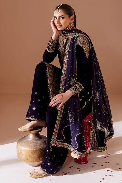 Jazmin Embroidered Velvet Formal 3 Pieces Unstitched CVF Nilofer