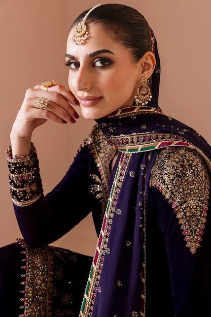 Jazmin Embroidered Velvet Formal 3 Pieces Unstitched CVF Nilofer