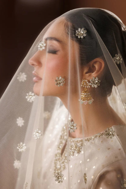 Baroque Luxury Chiffon Embroidered 3Pc Unstitched Suit