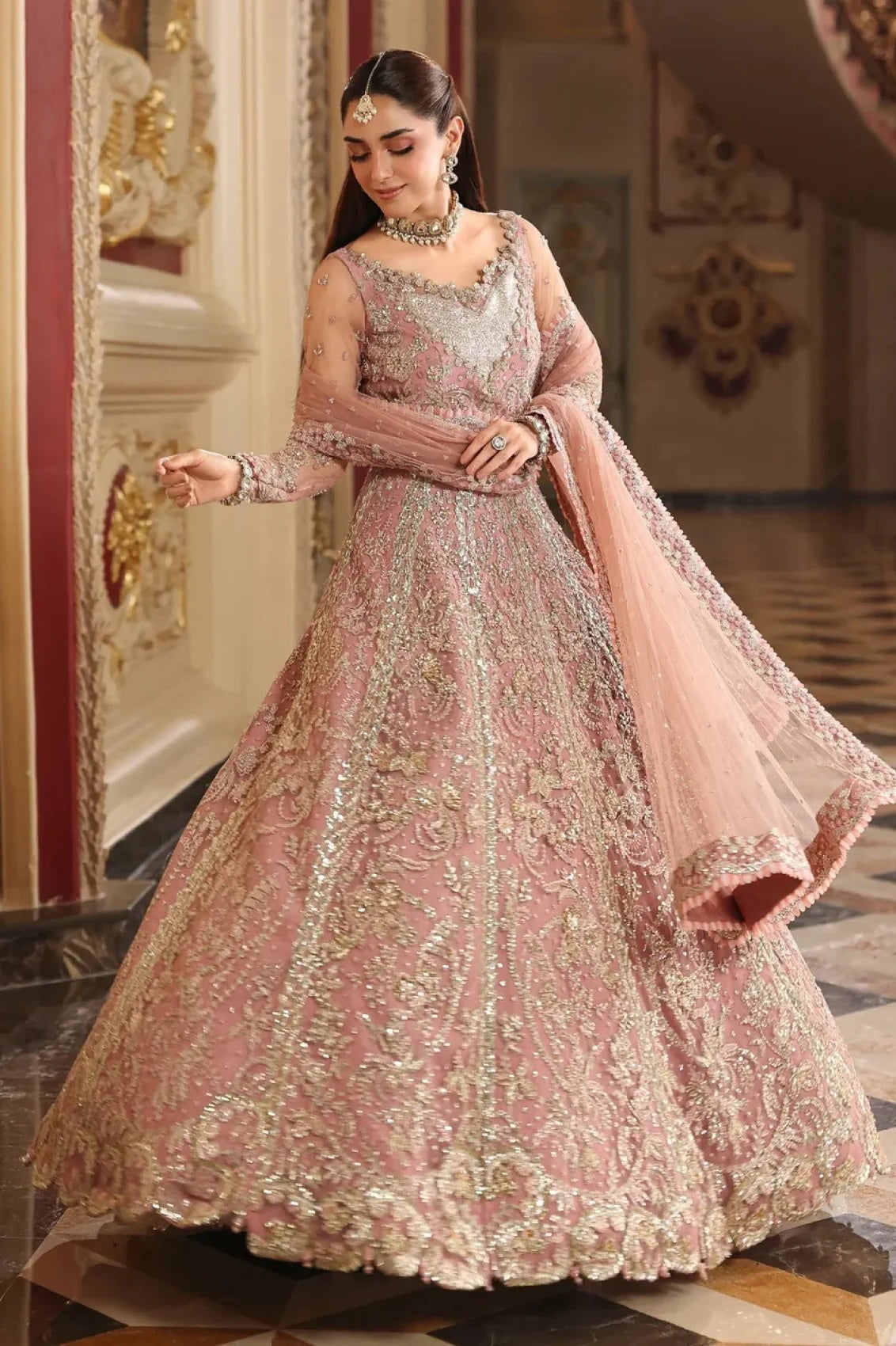 Elaf - Luxury Net Embroidered 3 Piece Unstitched