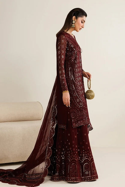 Jazmin Luxury Embroidered Chiffon 3Pc Unstitched Suit