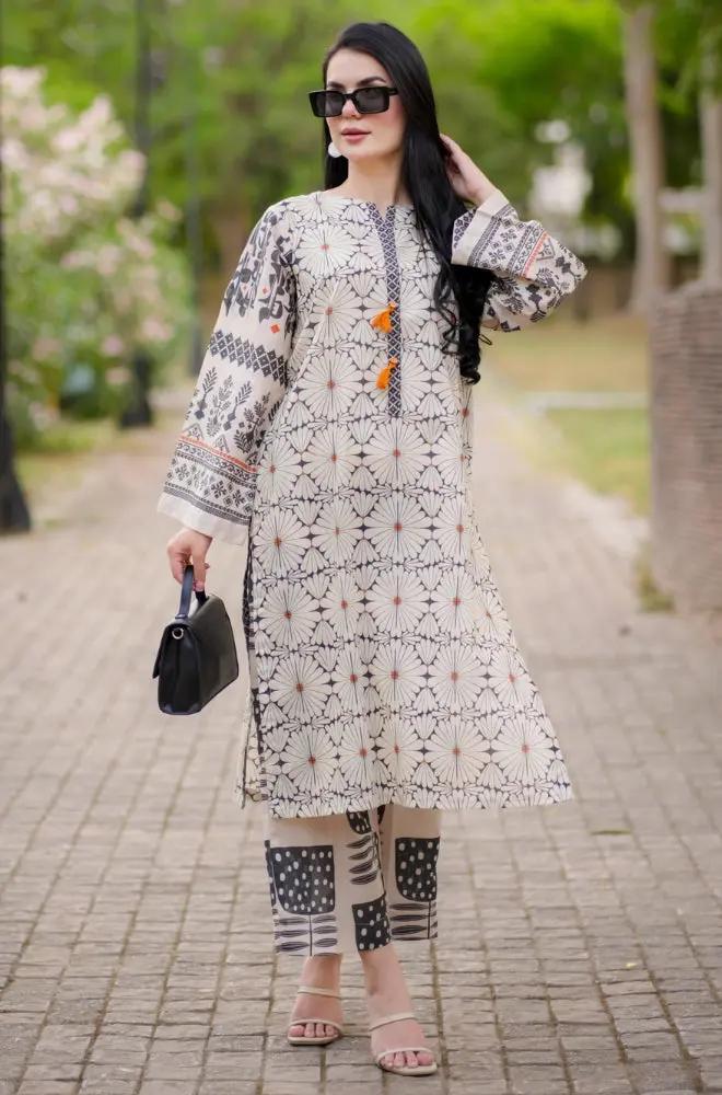 Urge 2PC Unstitched Lawn Printed Shirt with Printed Trousers