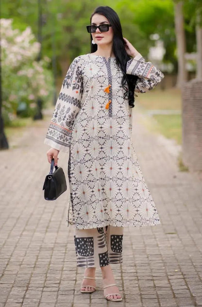 Urge 2PC Unstitched Lawn Printed Shirt with Printed Trousers