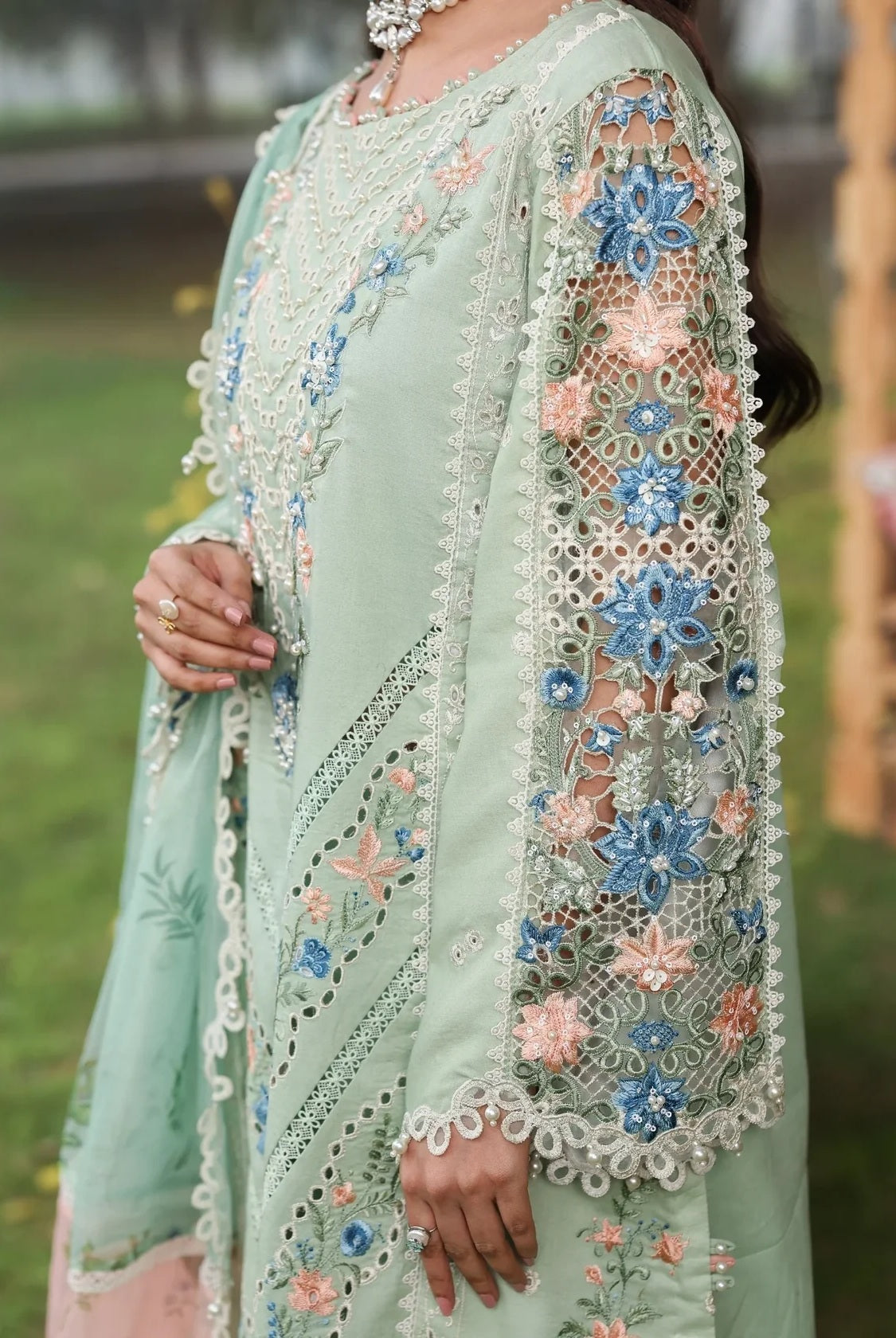 Sardinia - Luxury Lawn Embroidered 3 Piece Unstitched - SUMMER SAGE