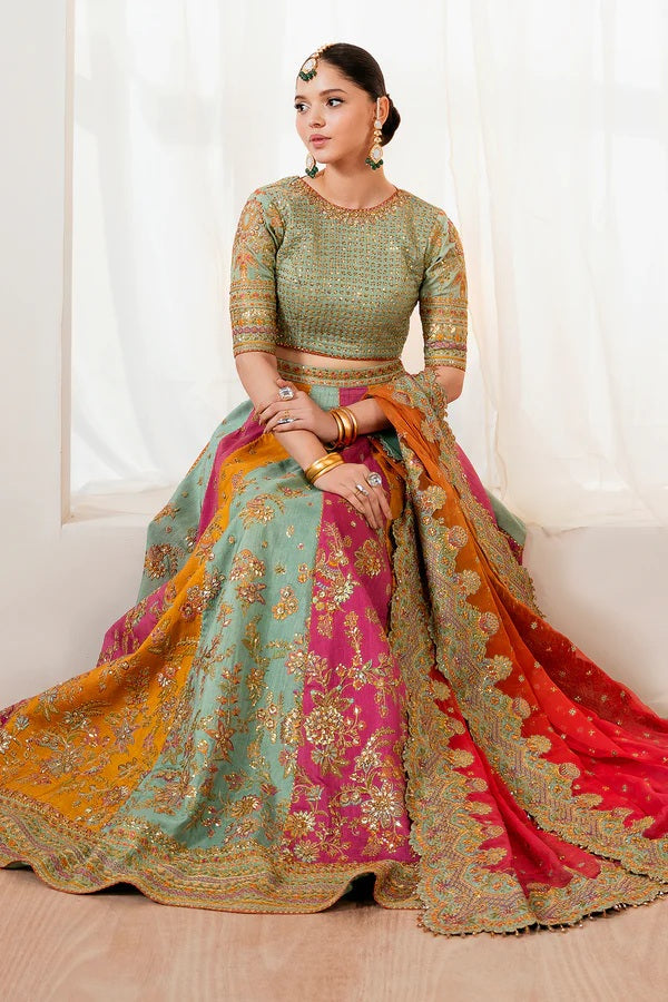 Baroque Luxury Silk Embroidered 3 Piece Unstitched
