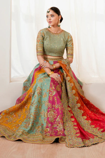 Baroque Luxury Silk Embroidered 3 Piece Unstitched