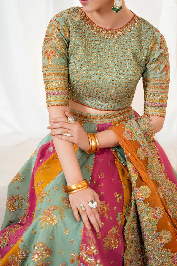 Baroque Luxury Silk Embroidered 3 Piece Unstitched