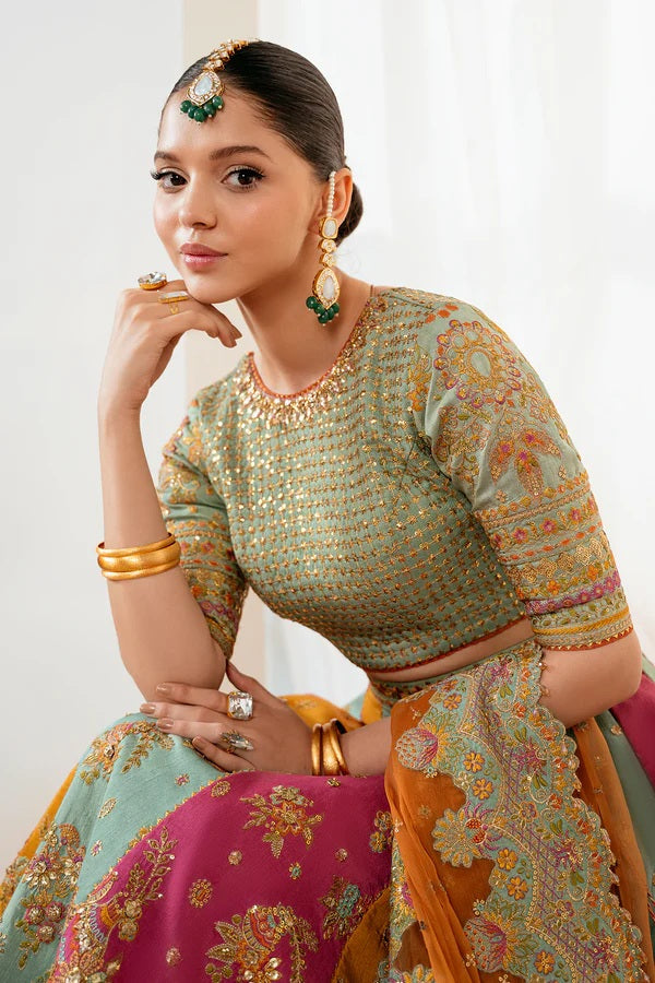 Baroque Luxury Silk Embroidered 3 Piece Unstitched