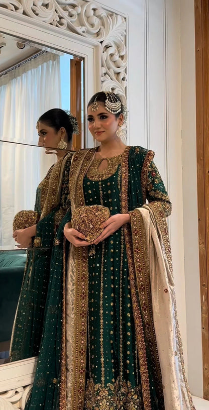 Haris Shakeel Luxury Raw Silk Hand Emblishment Collection Mehru