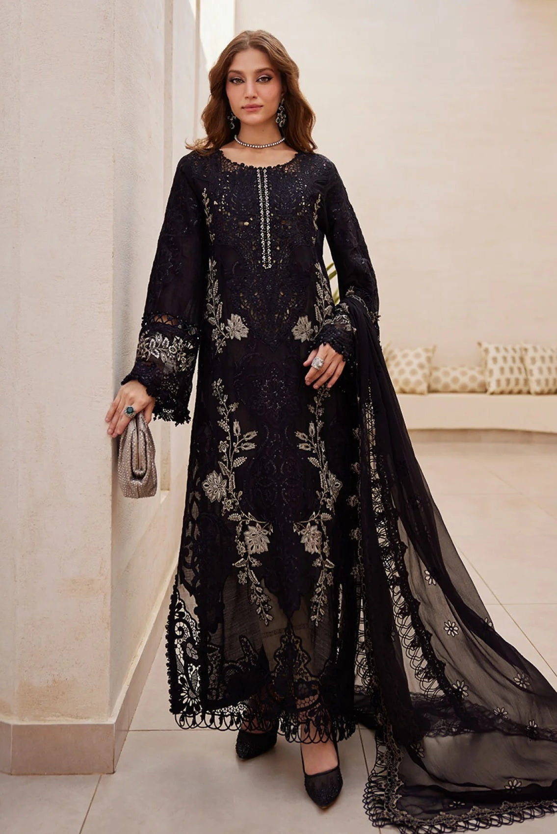 Maria.B - Lawn Embroidered 3 Piece Unstitched / Stitched Suit