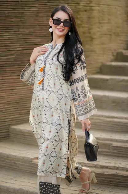 Urge 2PC Unstitched Lawn Printed Shirt with Printed Trousers