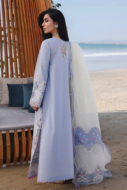 Qalamkar - 3PC Unstitched Lawn Embroidered Shirt with Embroidered Monar Dupatta and Trouser