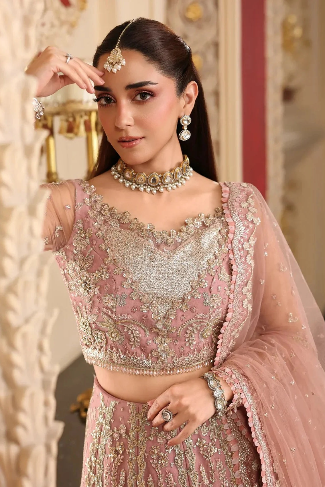 Elaf - Luxury Net Embroidered 3 Piece Unstitched