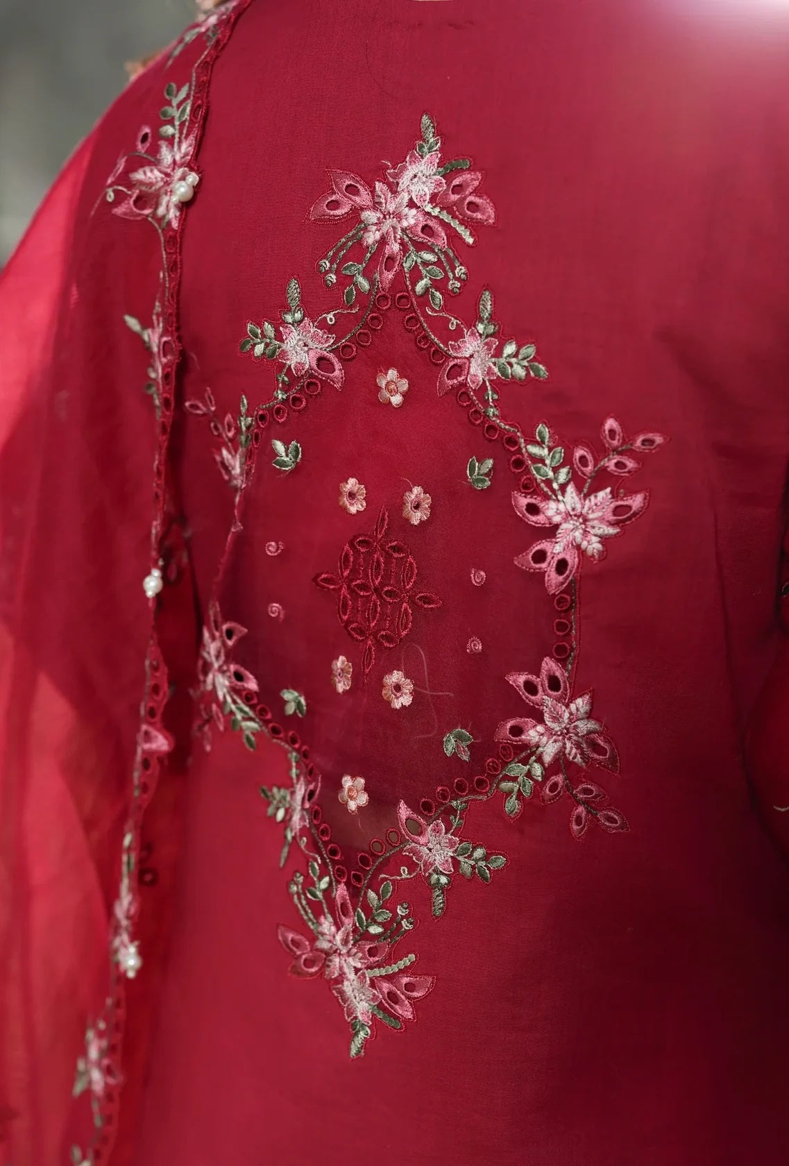 Sardinia - Luxury Lawn Embroidered Unstitched 3 Piece - FLORAL FUCHSIA
