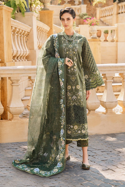 Baroque Embroidered Luxury Lawn Unstitched 3Pc Suit BQU