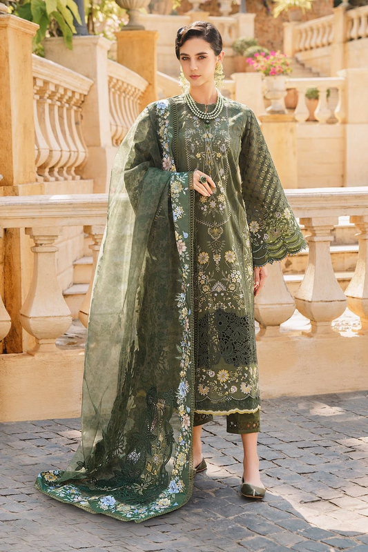 Baroque Embroidered Luxury Lawn Unstitched 3Pc Suit BQU