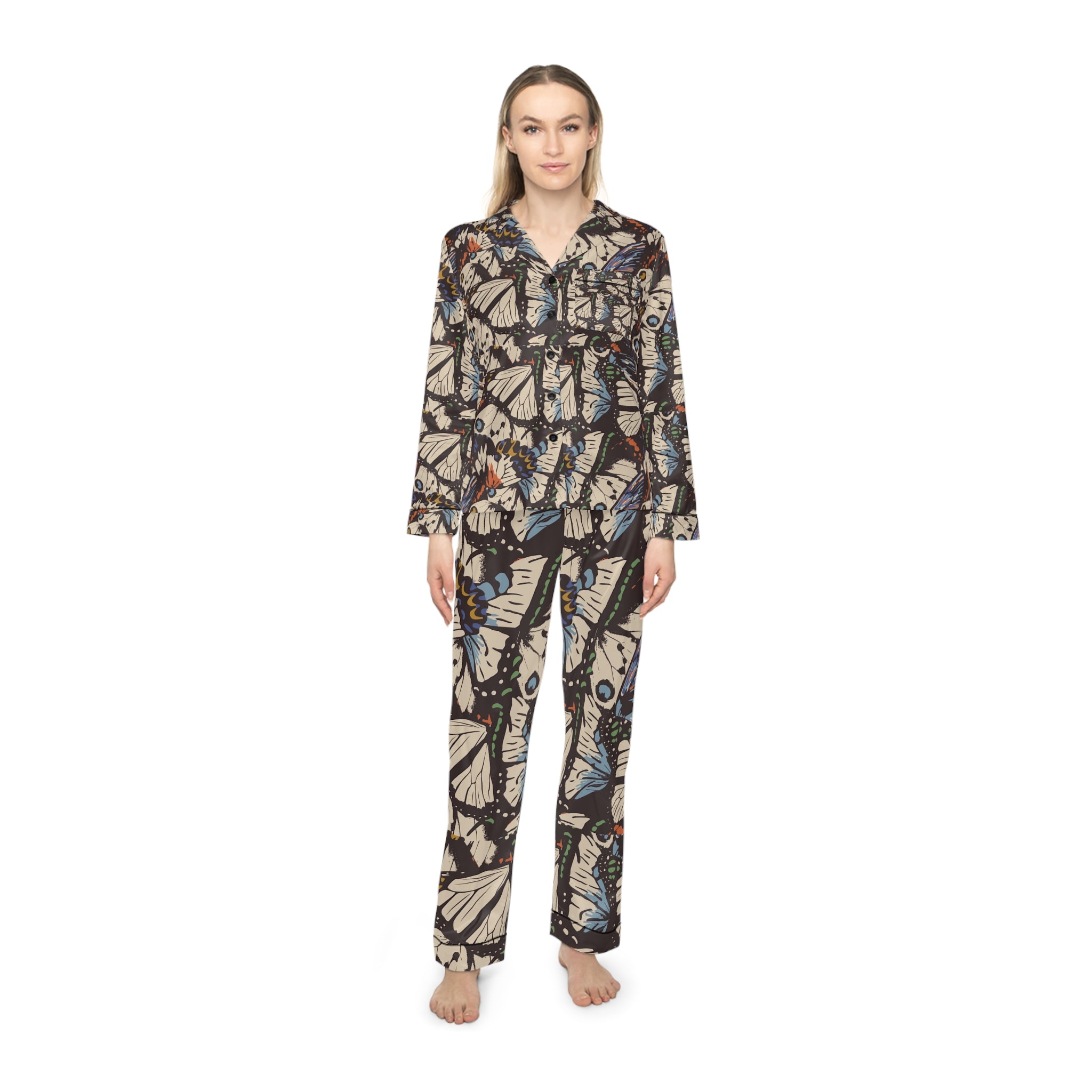 Women's Satin Pajamas (AOP)