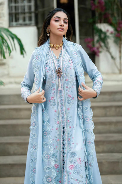 Qalamkar - Zarish - Luxury Lawn Embroidered 3 Piece Unstitched