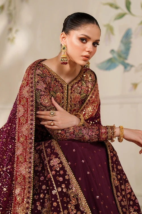 Baroque Luxury Chiffon Embroidered Unstitched 3Pc Suit