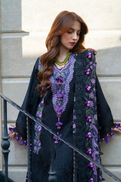 Jade - 3PC Unstitched Lawn Embroidered Shirt with Digital Printed Monar Dupatta and Trouser