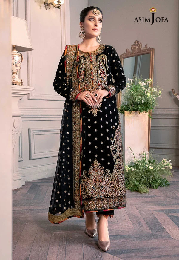 Asim Jofa - The Ayeza Edit Makhmal Royal Velvet Collection Unstitched 3 Pc