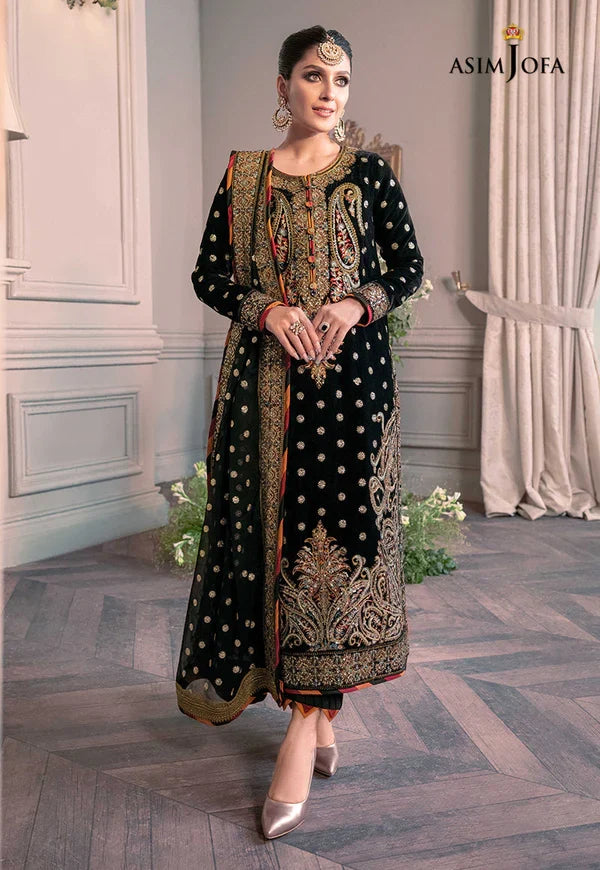 Asim Jofa - The Ayeza Edit Makhmal Royal Velvet Collection Unstitched 3 Pc