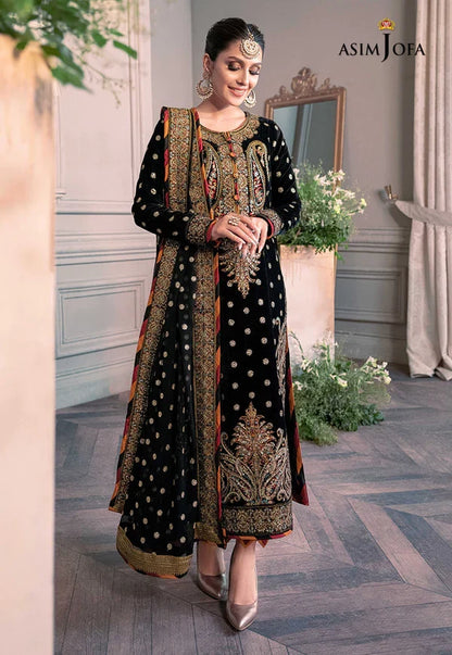 Asim Jofa - The Ayeza Edit Makhmal Royal Velvet Collection Unstitched 3 Pc