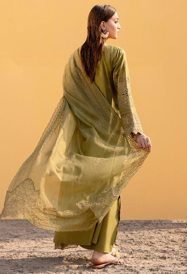Mahnur - Luxury Lawn Embroidered Unstitched 3 Piece - Adrienne