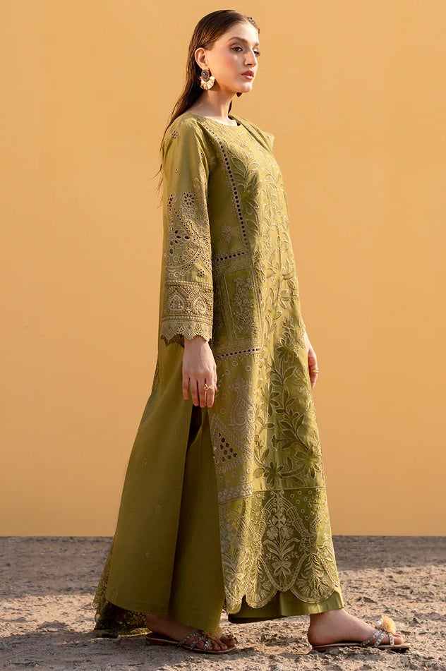 Mahnur - Luxury Lawn Embroidered Unstitched 3 Piece - Adrienne