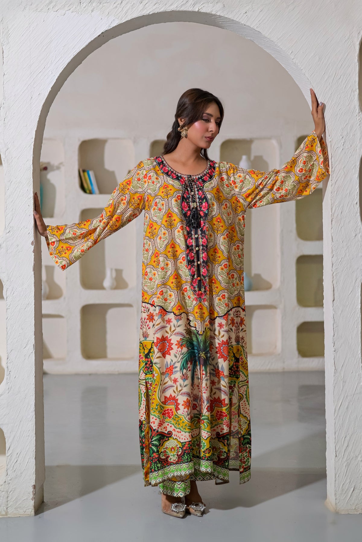 Poshkari Luxury Blended Raw Silk Embroidered 2Pc Stitched Suit