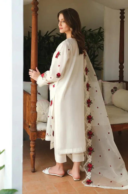 Baroque - 3PC Lawn Embroidered Shirt with Embroidered Chiffon Dupatta (Unstitched)