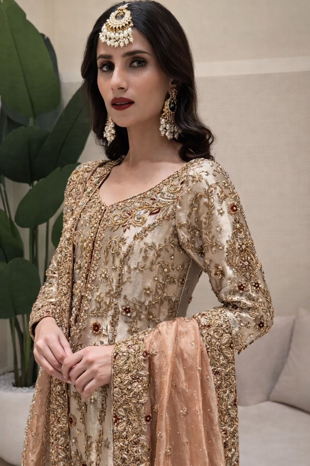 Haris Shakeel Pure Raw Silk Hand Embellished & Embroidered Suit DILRUBA