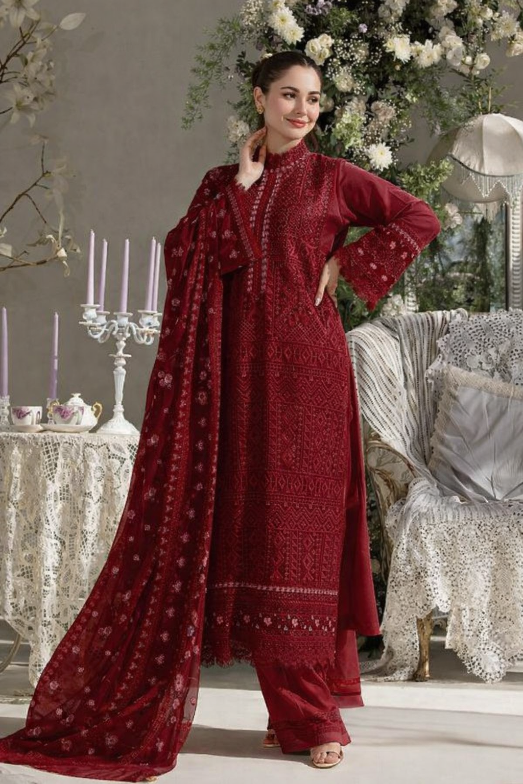 Sobia Nazir Luxury Embroidered 3 Pc Lawn Suit Royalty Wedding