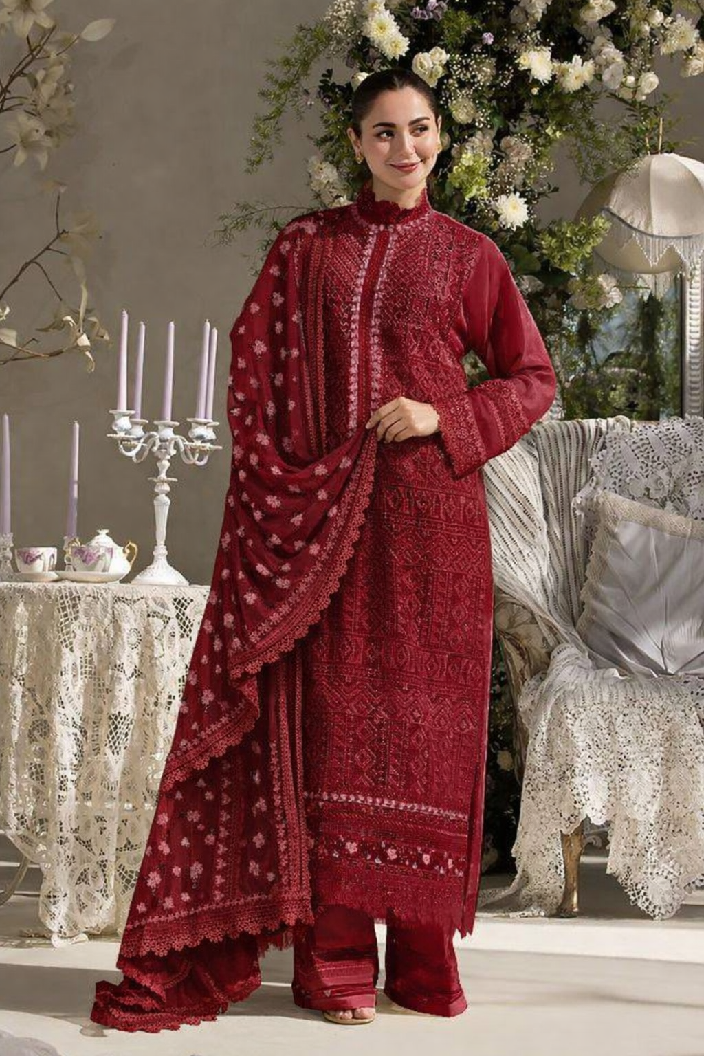 Sobia Nazir Luxury Embroidered 3 Pc Lawn Suit Royalty Wedding