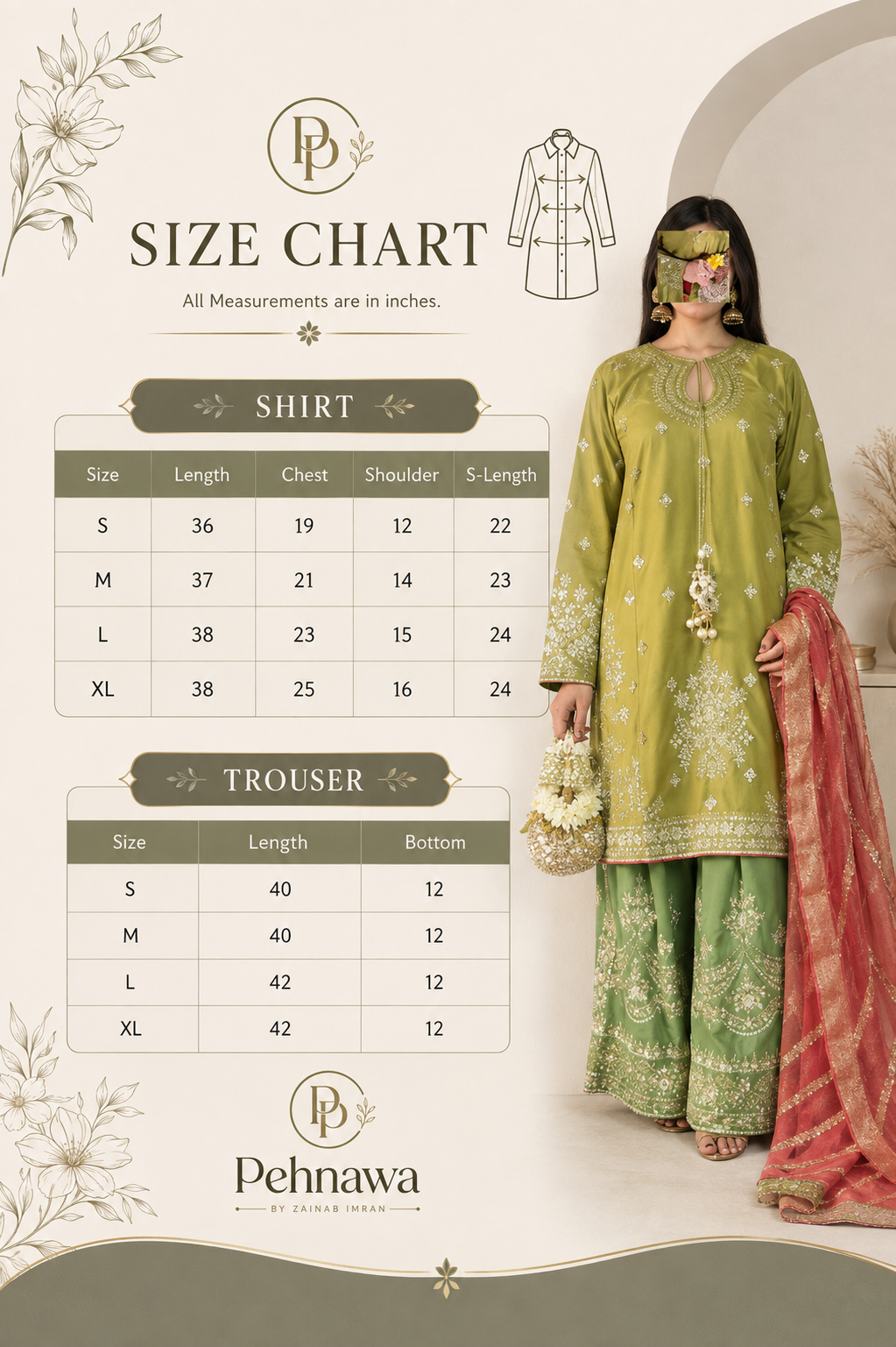 Poshkari Luxury Embroidered Raw Silk 3Pc Stitched Suit