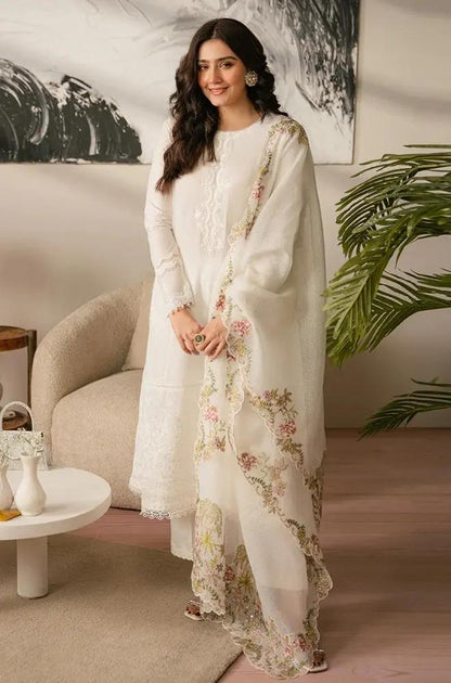 Cross Stitch - 3PC Unstitched Lawn Sequence Embroidered Shirt with Sequence Embroidered Khadi Net Dupatta