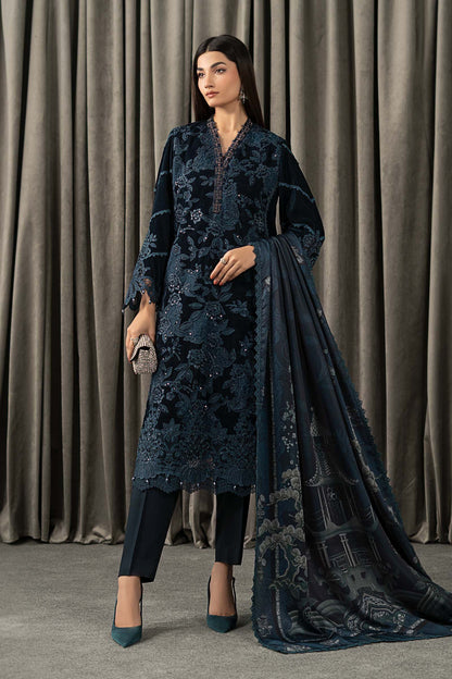 Maria B Luxury Embroidered Velvet 3Pc Unstitched Suit