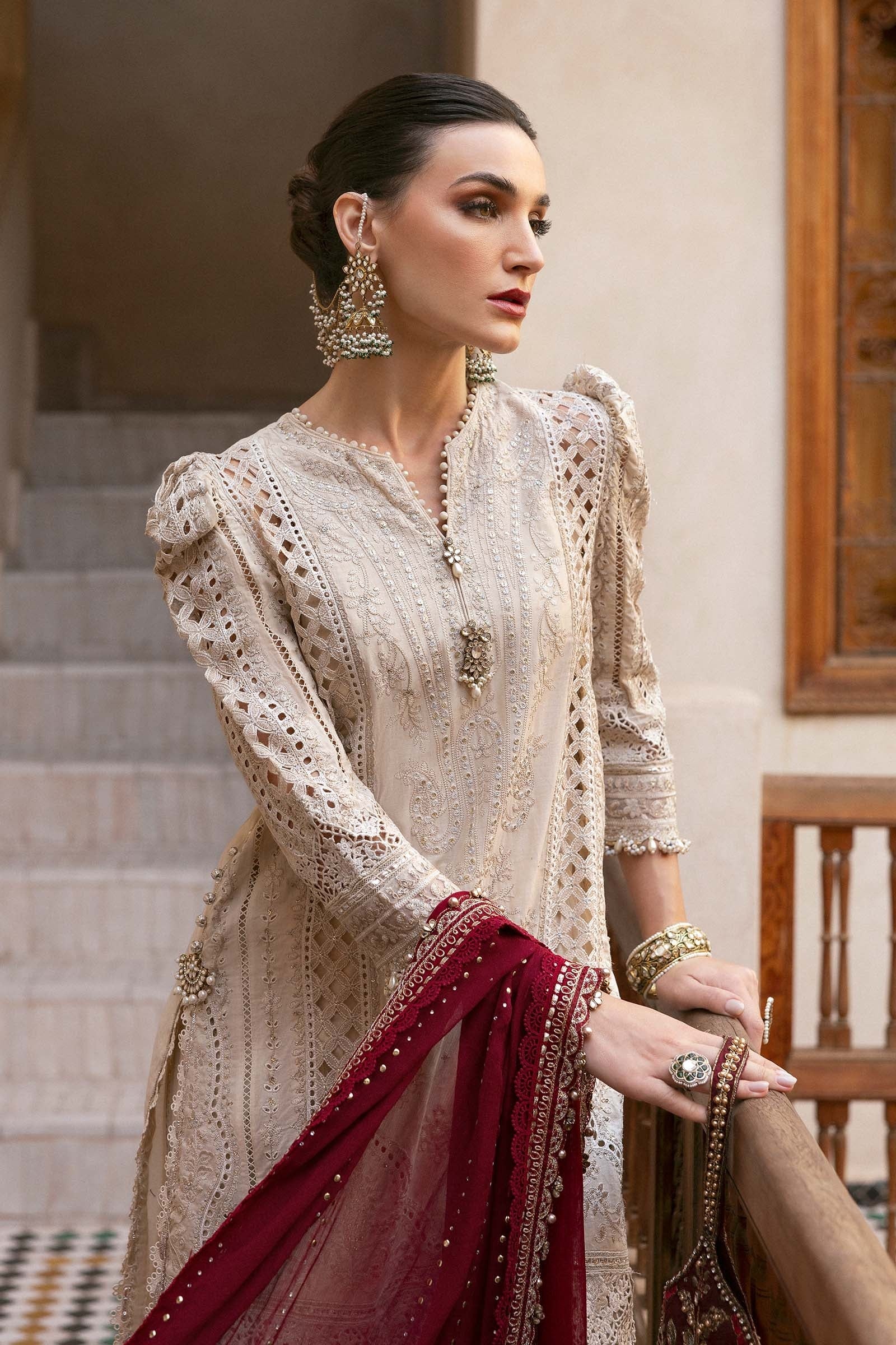 Maria.B - Luxury Lawn Embroidered 3 Piece Unstitched - D