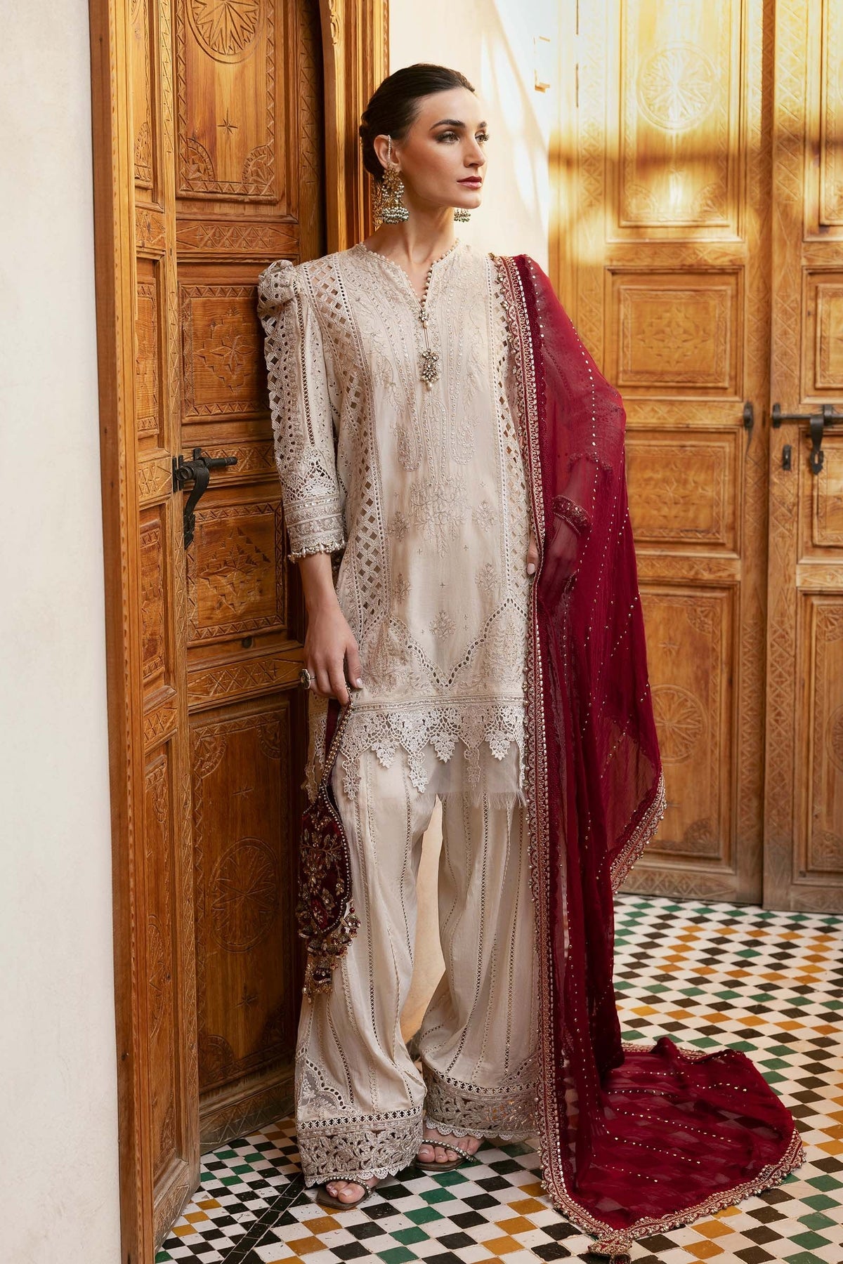 Maria.B - Luxury Lawn Embroidered 3 Piece Unstitched - D